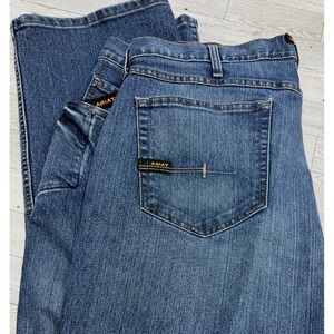 Ariat M4 Jeans Mens 40x32 Bootcut Low Rise Stretch Denim Rebar Workwear Cowboy